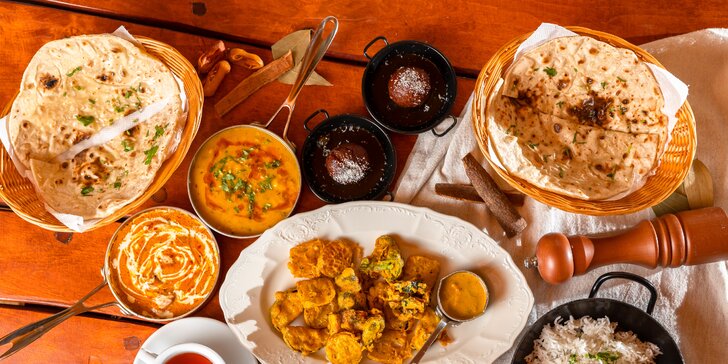 Autentická indická večera: Panner butter alebo kuracia tikka masala, Butter Chicken, vegetariánske, mäsové aj degustačné menu