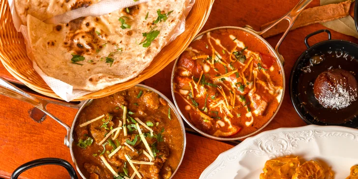 Autentická indická večera: Panner butter alebo kuracia tikka masala, Butter Chicken, vegetariánske, mäsové aj degustačné menu