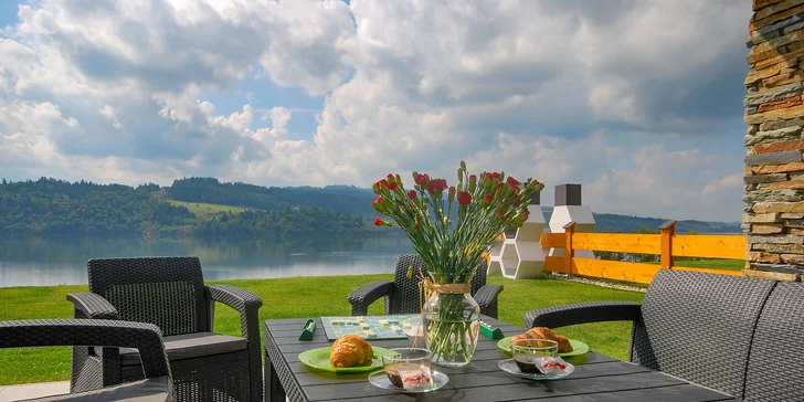 Luxusné apartmány s výhľadom na Čorštýnske jazero: sauna na izbe, požičanie bicyklov zdarma