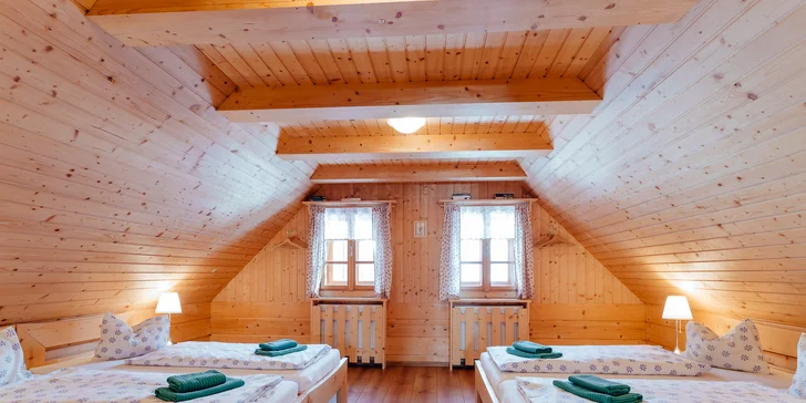 Pobyt v krásnom prostredí Veľkej Fatry len 3 km od Vlkolínca: apartmány a drevenice s kuchyňou, terasou a príjemným wellness