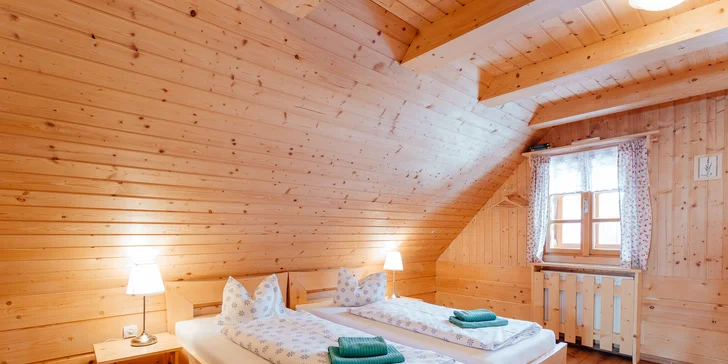 Pobyt v krásnom prostredí Veľkej Fatry len 3 km od Vlkolínca: apartmány a drevenice s kuchyňou, terasou a príjemným wellness