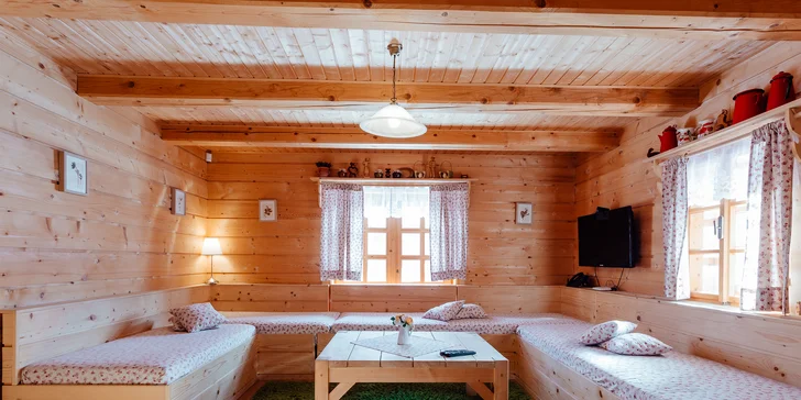 Pobyt v krásnom prostredí Veľkej Fatry len 3 km od Vlkolínca: apartmány a drevenice s kuchyňou, terasou a príjemným wellness
