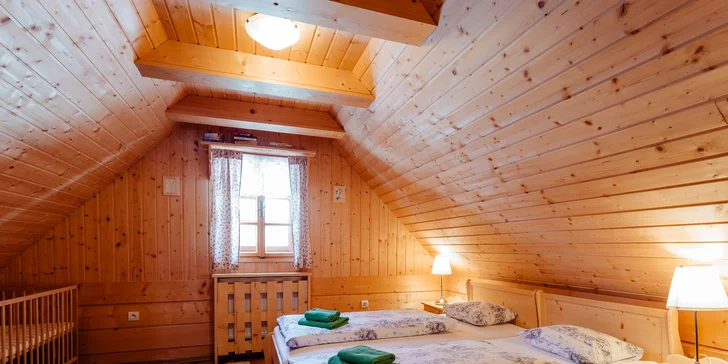 Pobyt v krásnom prostredí Veľkej Fatry len 3 km od Vlkolínca: apartmány a drevenice s kuchyňou, terasou a príjemným wellness