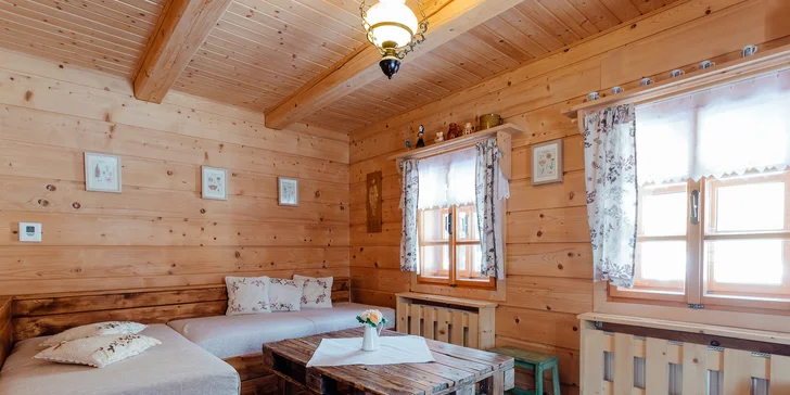 Pobyt v krásnom prostredí Veľkej Fatry len 3 km od Vlkolínca: apartmány a drevenice s kuchyňou, terasou a príjemným wellness