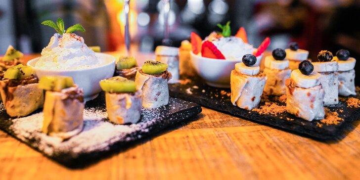 Pochúťka od Pána Wafličku: Sladké palacinkové sushi s rôznymi náplňami