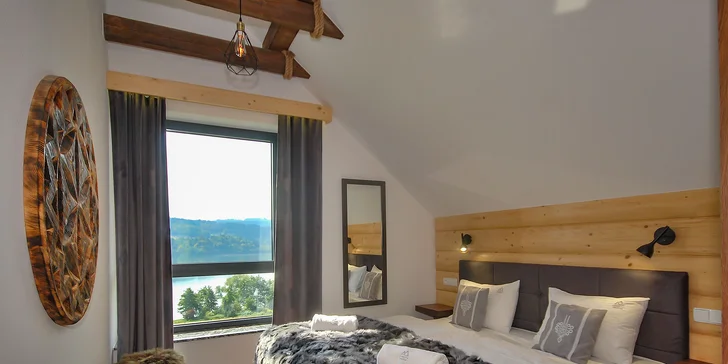 Luxusné apartmány s výhľadom na Čorštýnske jazero: sauna na izbe, požičanie bicyklov zdarma