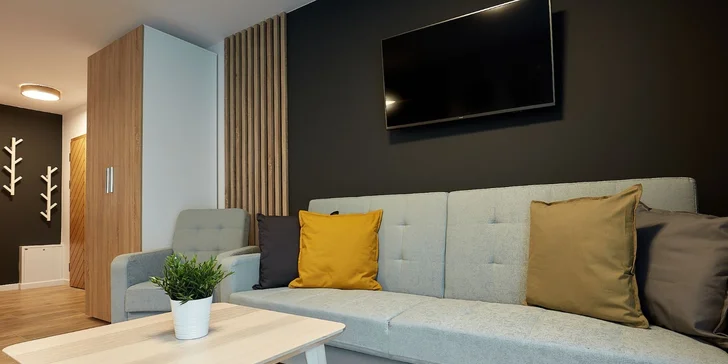 Štýlové apartmány v Zakopanom s výhľadom na Tatry, hneď pri malom lyžiarskom stredisku