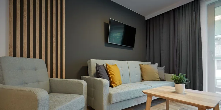 Štýlové apartmány v Zakopanom s výhľadom na Tatry, hneď pri malom lyžiarskom stredisku