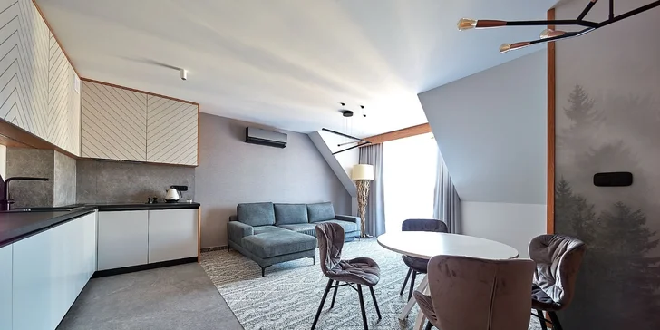 Štýlové apartmány v Zakopanom s výhľadom na Tatry, hneď pri malom lyžiarskom stredisku