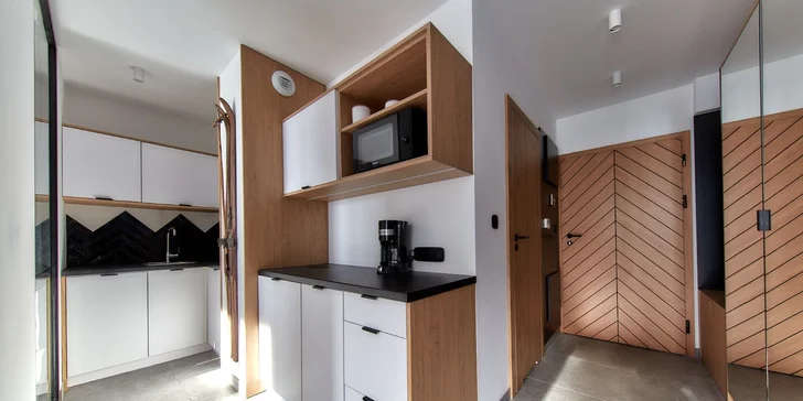Štýlové apartmány v Zakopanom s výhľadom na Tatry, hneď pri malom lyžiarskom stredisku