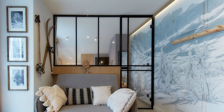 Štýlové apartmány v Zakopanom s výhľadom na Tatry, hneď pri malom lyžiarskom stredisku