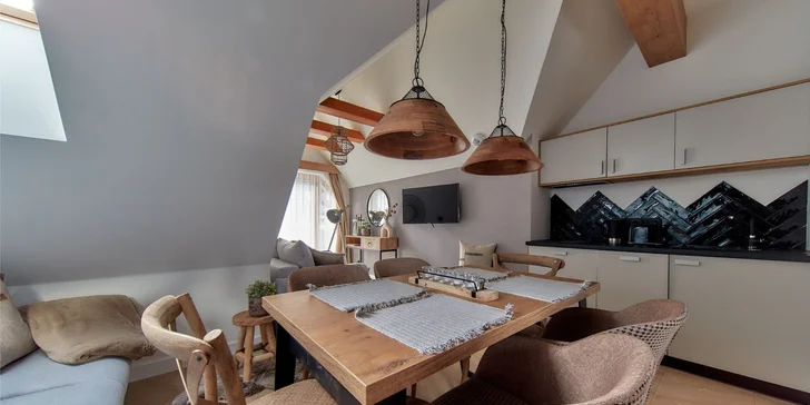 Štýlové apartmány v Zakopanom s výhľadom na Tatry, hneď pri malom lyžiarskom stredisku