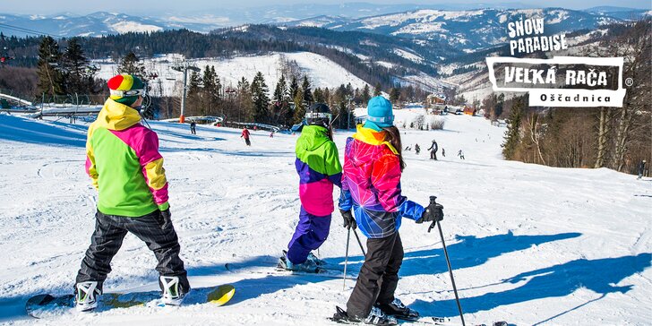 JARNÁ LYŽOVAČKA: Celodenný skipas či večerné lyžovanie v lyžiarskom stredisku Snowparadise Veľká Rača Oščadnica