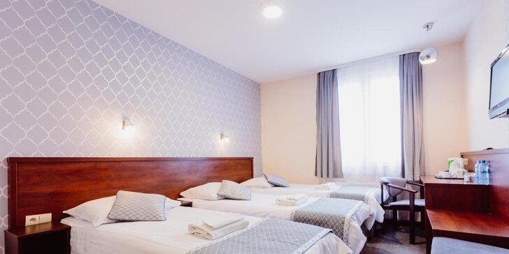 Moderný hotel uprostred zelene so skvelou dostupnosťou do centra Krakova: raňajky v cene