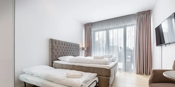 Pobyt pri Balte a jazere Jamno: špičkové apartmány na skok od pláže, so stravou aj wellness