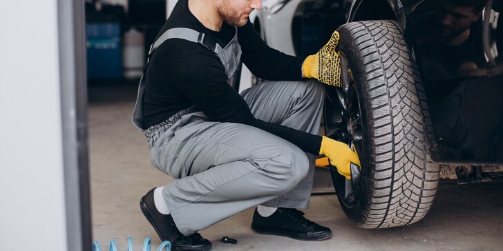 Výmena kolies alebo kompletné prezutie pneumatík s vyvážením a kontrolou vozidla