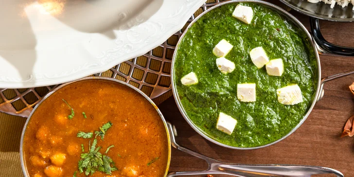 Indické špeciality, degustačné, vegetariánske a mäsové menu