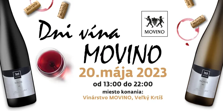 Vínny pas na tradičné podujatie Dni vína MOVINO priamo vo vinárstve vo Veľkom Krtíši