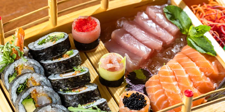 Exkluzívne degustačné sushi sety s lososom či tuniakom