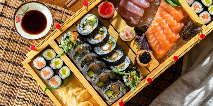 Exkluzívne degustačné sushi sety s lososom či tuniakom