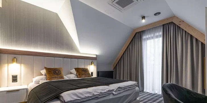 Štýlové apartmány a izby pre náročných v Zakopanom: nádherné výhľady, výhodný vstup do aquaparku aj raňajky