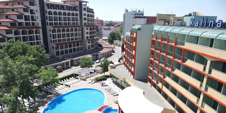 Bulharsko letecky: premium all inclusive dovolenka na Slnečnom pobreží v hoteli s bazénom, len 200 m od pláže