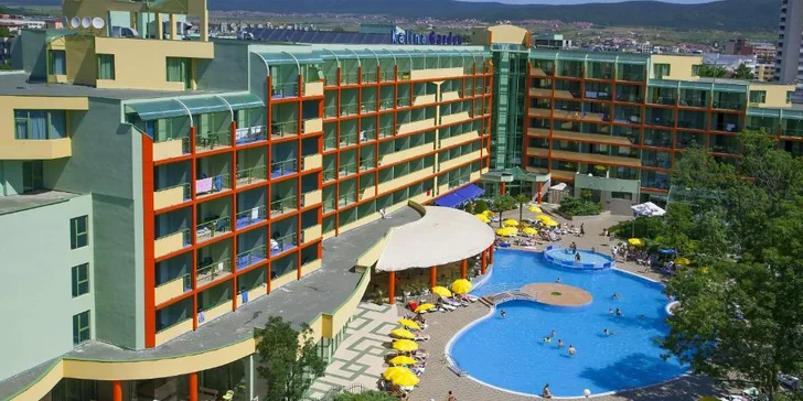 Bulharsko letecky: premium all inclusive dovolenka na Slnečnom pobreží v hoteli s bazénom, len 200 m od pláže