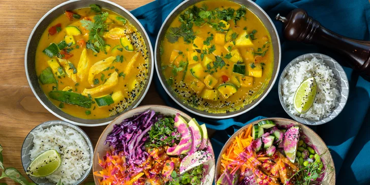Buddha Bowl, Yellow Curry alebo otvorené vouchery na konzumáciu jedál a nápojov v About coffee&food