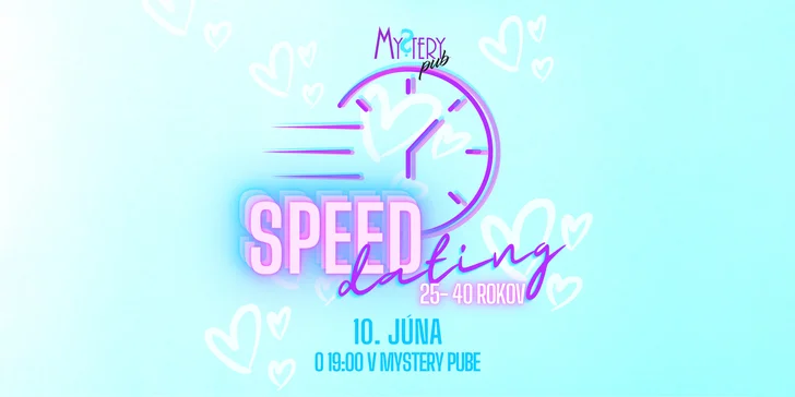 Mystery Speed dating a afterparty pre nezadaných: Nájdi lásku svojho života