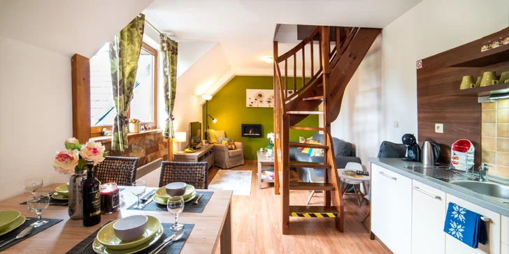 Plne vybavený mezonetový apartmán na Donovaloch až pre 8 osôb, deti do 3 rokov zdarma
