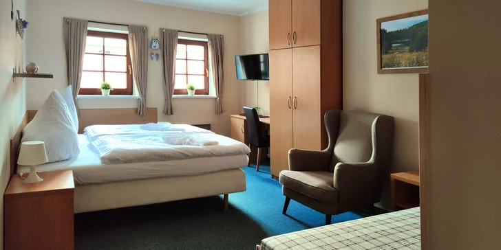 Relax v Kašperských horách pre páry i rodiny: raňajky, wellness aj stráženie detí