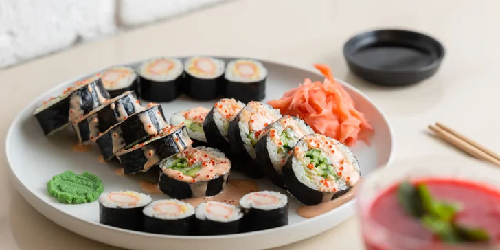 Sushi sety pre 1 či 2 osoby s domácou limonádou alebo koktailom