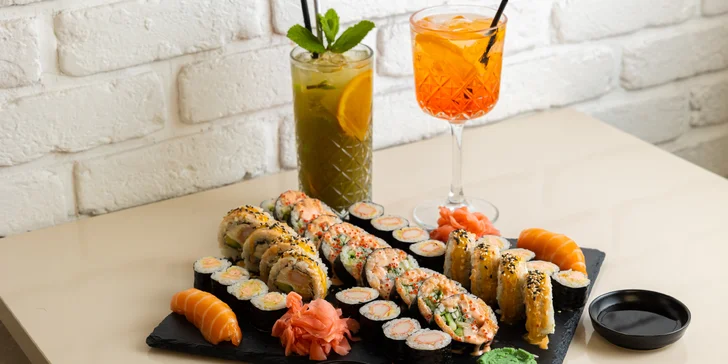 Sushi sety pre 1 či 2 osoby s domácou limonádou alebo koktailom