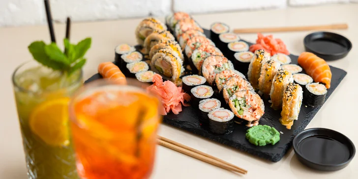 Sushi sety pre 1 či 2 osoby s domácou limonádou alebo koktailom