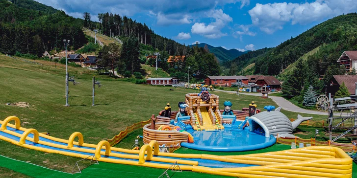 Aktívna rodinná dovolenka v nových apartmánoch Humno vo Valči s množstvom atrakcií v novom, úžasnom detskom parku YETI LAND