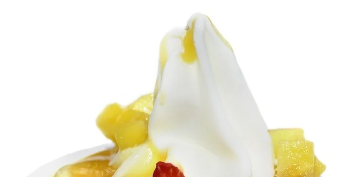 Mrazený jogurt alebo wafle s mrazeným jogurtom