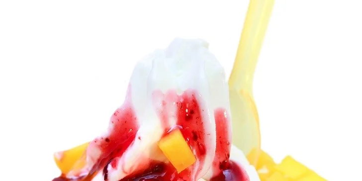 Mrazený jogurt alebo wafle s mrazeným jogurtom