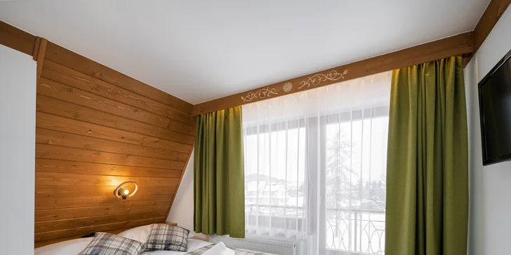 Lesné apartmány v čarovnom horskom prostredí kúsok od aquaparku Terma Bania: wellness, zľavy a raňajky v cene
