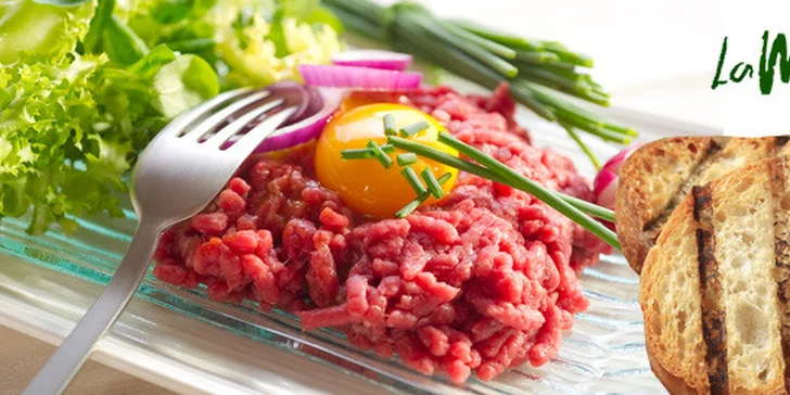 6,90 eur za delikátny tatarák s hriankami a nápojom podľa výberu v reštaurácii La Martiné. Gurmánsky zážitok pre veľkých jedákov, so zľavou 58%!