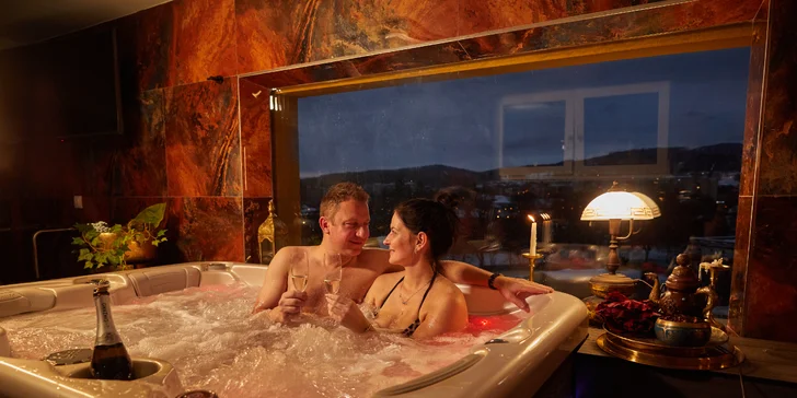Božský súkromný relax v Rožnovských pivných kúpeľoch: romantický pobyt s polpenziou