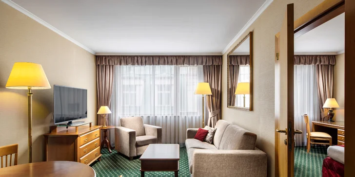 Relaxačný pobyt v luxusnej rezidencii v centre Prahy pre pár aj rodinu: raňajky aj vstup do wellness