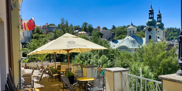 Relaxačný 4* pobyt v centre Karlových Varov: raňajky, polpenzia, wellness aj zľava na procedúry