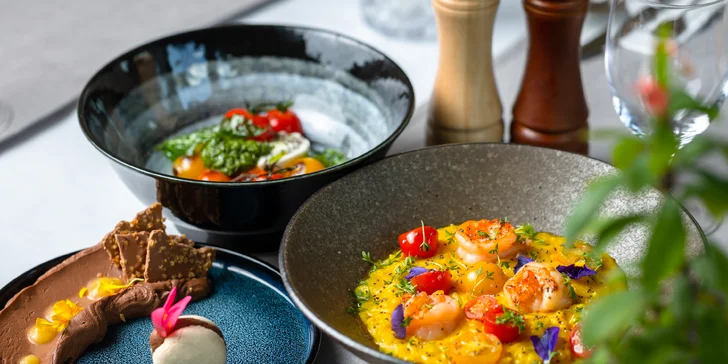 Exkluzívne trojchodové menu s krevetami či hovädzou sviečkovicou