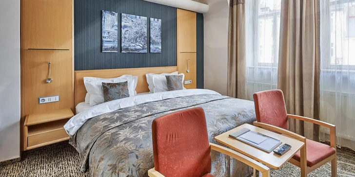 4* hotel len 2 min. od kolonády: jedlo, neobmedzený wellness aj procedúry