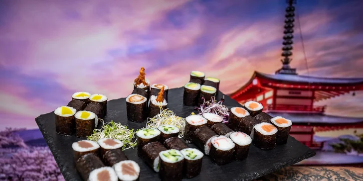 Fantastický maki sushi set s rozvozom v Žiline zdarma (až 42 kúskov!)