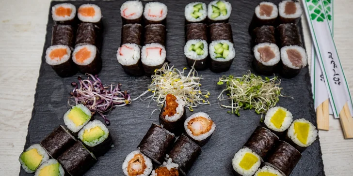 Fantastický maki sushi set s rozvozom v Žiline zdarma (až 42 kúskov!)