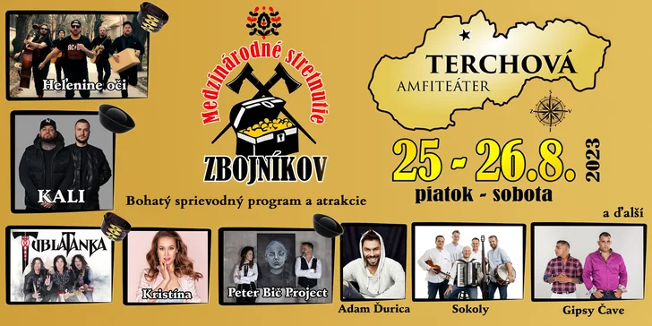 Festival Medzinárodné stretnutie zbojníkov v Terchovej 25. - 26.8.2023