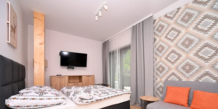 Moderné apartmány v poľských Beskydách s raňajkami a wellness