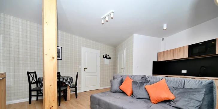 Moderné apartmány v poľských Beskydách s raňajkami a wellness
