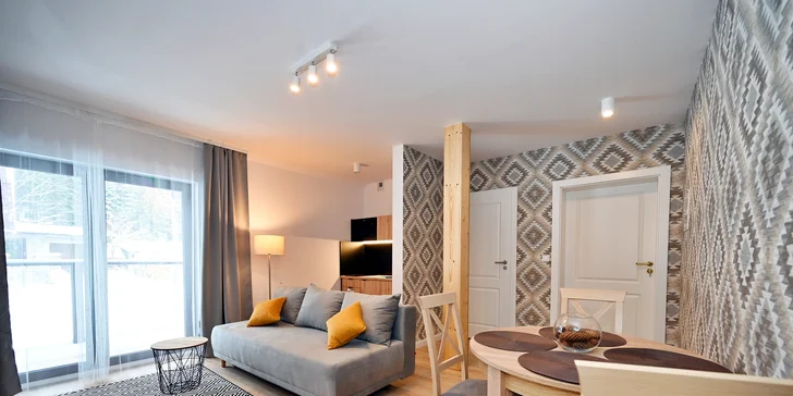 Moderné apartmány v poľských Beskydách s raňajkami a wellness
